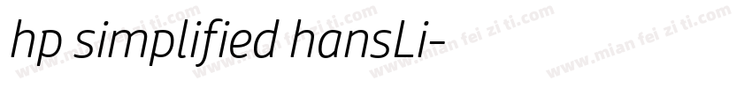hp simplified hansLi字体转换